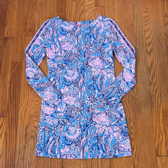 LILLY PULITZER Beline Dress In Lapis Lazuli Horseshoe Bay size XS - Picture 2 of 11